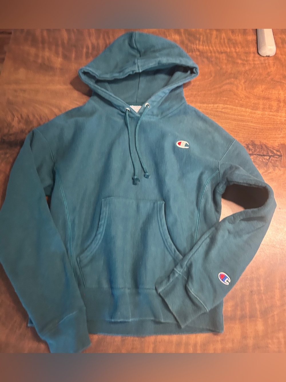 Vintage Champion Reverse Weave Teal Sweatshirt